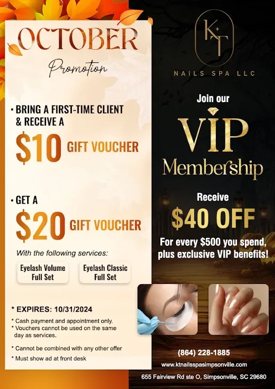 KT Nails Spa LLC — Nail salon in Simpsonville